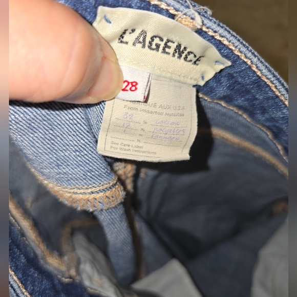 L'agence Marguerite High Rise Skinny Jeans In Kodiak 28 Medium/Dark Wash - Picture 6 of 7